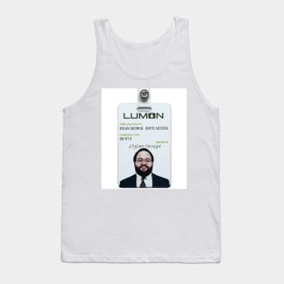 Severance series lumon industries DYLAN GEORGE Badge fan works graphic design by ironpalette Tank Top